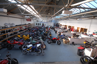 Our Warehouse can hold over 120 bikes.